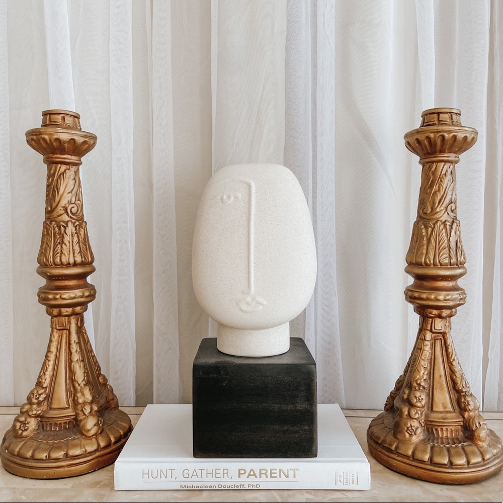 Vintage Ornate Pillar Candleholders